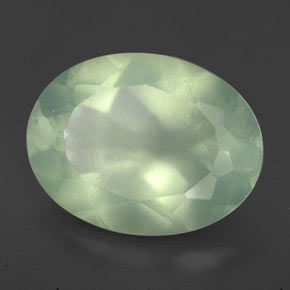 Prehnite naturale verde da 8,70 ct, trasparente, trasparente/traslucido