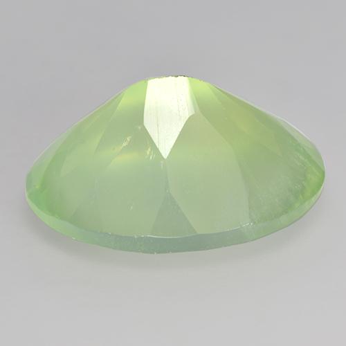Prehnite naturale verde da 8,98 ct, taglio ovale, traslucido