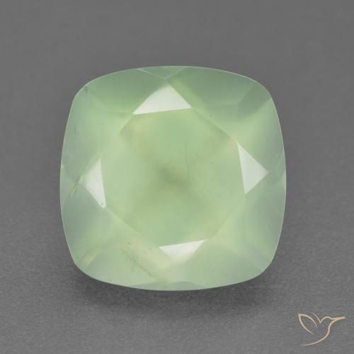 6.93ct Naturale Verde chiaro Prehnite, Cuscino, Traslucido