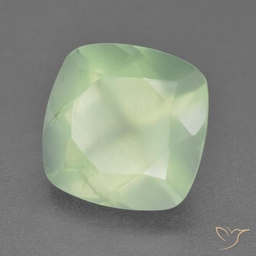Prehnite Verde chiaro naturale da 6.93 ct, Cuscino, Traslucido