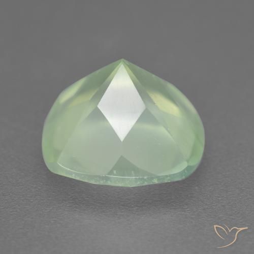 Prehnite Verde chiaro naturale da 6.93 ct, Cuscino, Traslucido