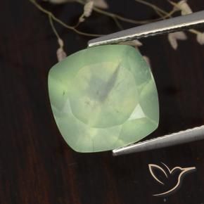 Prehnite Light Yellow Green  naturale da 6.75 ct, Cuscino, Traslucido