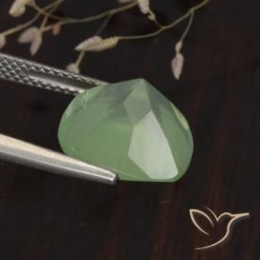 Prehnite Light Yellow Green  naturale da 6.75 ct, Cuscino, Traslucido