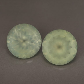 Prehnite naturale verde da 11,40 ct, trasparente, trasparente/traslucido