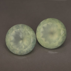 Prehnite naturale verde da 11,40 ct, trasparente, trasparente/traslucido