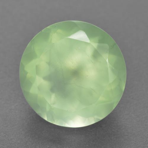 Prehnite naturale verde da 5,72 ct, taglio rotondo, traslucido