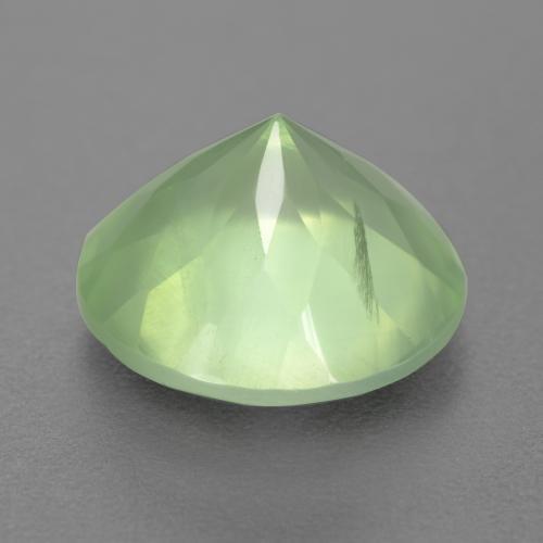 Prehnite naturale verde da 5,72 ct, taglio rotondo, traslucido