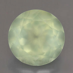 Prehnite naturale verde da 5,62 ct, trasparente, trasparente/traslucido