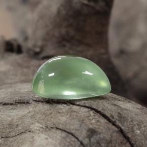 Prehnite naturale verde da 1,85 ct, taglio a pera, trasparente
