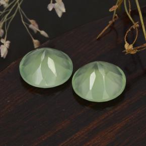 Prehnite naturale verde da 11,55 ct, taglio rotondo, traslucido