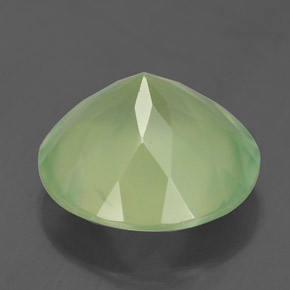 Prehnite Verde naturale da 5.88 ct, Taglio rotondo, Traslucido