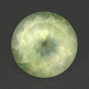 Prehnite Verde naturale da 6.06 ct, Taglio rotondo, Traslucido