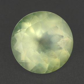 Prehnite Verde naturale da 6.06 ct, Taglio rotondo, Traslucido