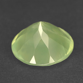Prehnite naturale verde da 5,78 ct, taglio rotondo, traslucido