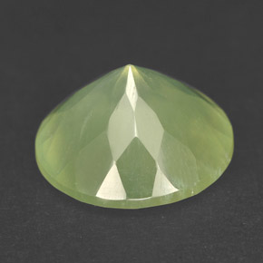 Prehnite naturale verde da 5,90 ct, taglio rotondo, trasparente