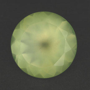 Prehnite naturale verde da 5,47 ct, trasparente, trasparente/traslucido