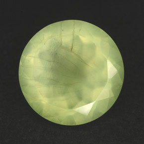 Prehnite naturale verde da 5,39 ct, trasparente, trasparente/traslucido