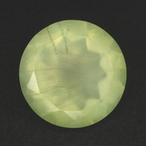 Prehnite naturale verde da 5,39 ct, trasparente, trasparente/traslucido