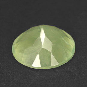 Prehnite naturale verde da 5,39 ct, trasparente, trasparente/traslucido