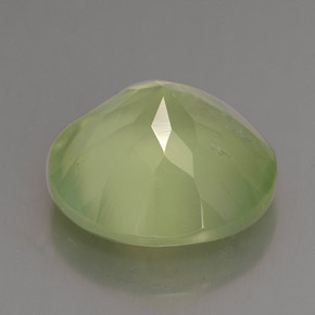 Prehnite naturale verde da 6,02 ct, taglio rotondo, trasparente