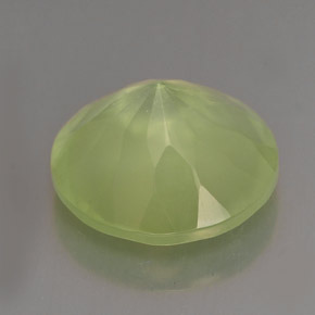 Prehnite naturale verde da 5,84 ct, taglio rotondo, trasparente