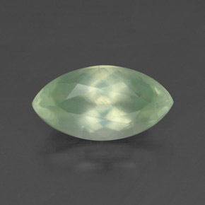 Prehnite naturale verde da 1,19 ct, trasparente, trasparente/traslucido