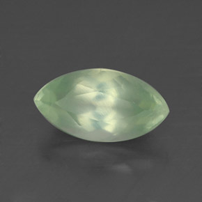 Prehnite naturale verde da 1,19 ct, trasparente, trasparente/traslucido