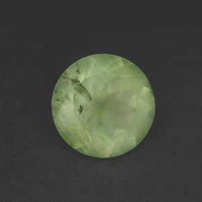 Prehnite naturale verde da 5,83 ct, trasparente, trasparente/traslucido