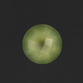 Prehnite naturale verde da 1,81 ct, trasparente, trasparente/traslucido
