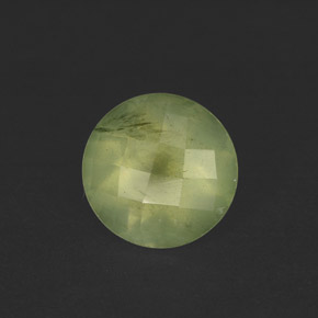 Prehnite naturale verde da 1,99 ct, trasparente, trasparente/traslucido
