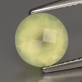 Prehnite naturale verde da 1,77 ct, trasparente, trasparente/traslucido