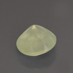 Prehnite naturale verde da 1,85 ct, taglio rotondo, trasparente
