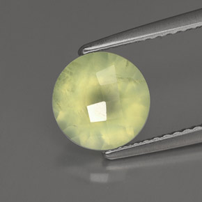 Prehnite naturale verde da 1,87 ct, trasparente, trasparente/traslucido