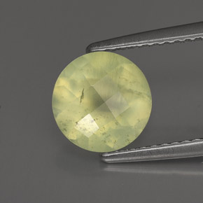 Prehnite naturale verde da 1,91 ct, trasparente, trasparente/traslucido