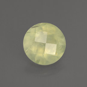 Prehnite naturale verde da 1,89 ct, trasparente, trasparente/traslucido