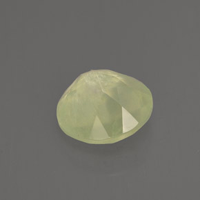 Prehnite naturale verde da 1,89 ct, trasparente, trasparente/traslucido