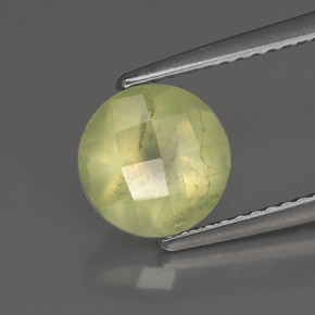 Prehnite naturale verde da 1,91 ct, trasparente, trasparente/traslucido
