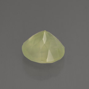 Prehnite naturale verde da 1,93 ct, taglio rotondo, trasparente