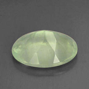 Prehnite naturale verde da 5,61 ct, trasparente, trasparente/traslucido
