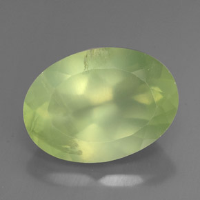 Prehnite naturale verde da 6,17 ct, trasparente, trasparente/traslucido