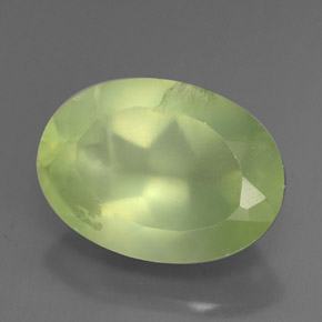 Prehnite naturale verde da 6,17 ct, trasparente, trasparente/traslucido