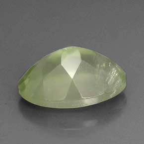 Prehnite naturale verde da 6,17 ct, trasparente, trasparente/traslucido
