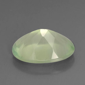 Prehnite naturale verde da 5,71 ct, taglio ovale, trasparente