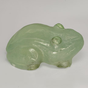 Prehnite naturale verde da 20,35 ct, trasparente, trasparente/traslucido