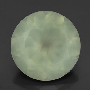Prehnite Verde naturale da 8.54 ct, Taglio rotondo, Traslucido