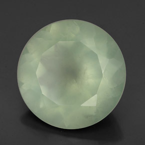 Prehnite Verde naturale da 8.54 ct, Taglio rotondo, Traslucido