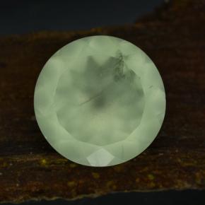 Prehnite naturale verde da 9,44 ct, taglio rotondo, traslucido