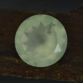 Prehnite naturale verde da 9,44 ct, taglio rotondo, traslucido