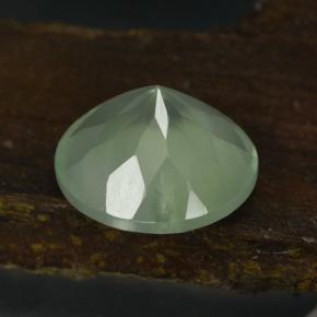 Prehnite naturale verde da 9,44 ct, taglio rotondo, traslucido