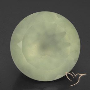9.06ct Naturale Olive Green  Prehnite, Rotondo, Traslucido